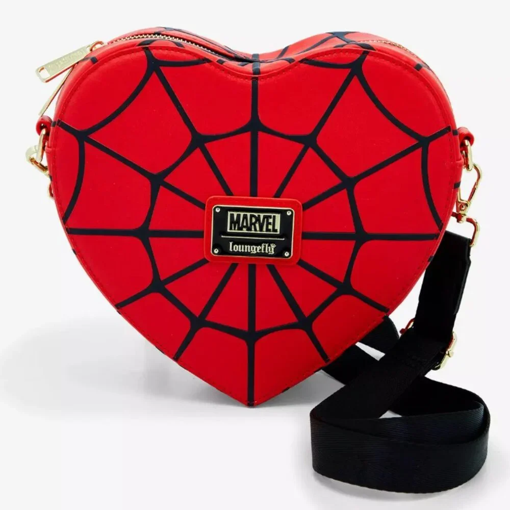 Loungefly Marvel Spider-Man Red Heart Handbag - Picture 3 of 4